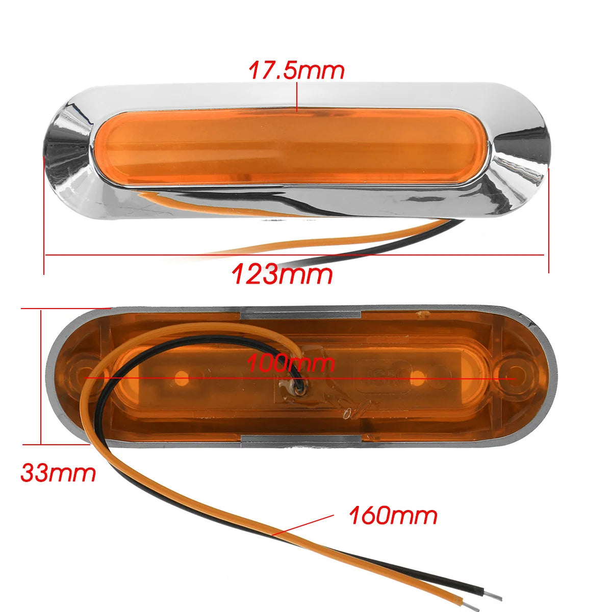 2PCS LED Side Marker Lights 12V/24V – Truck Trailer Van LED Marker Lights Richie's