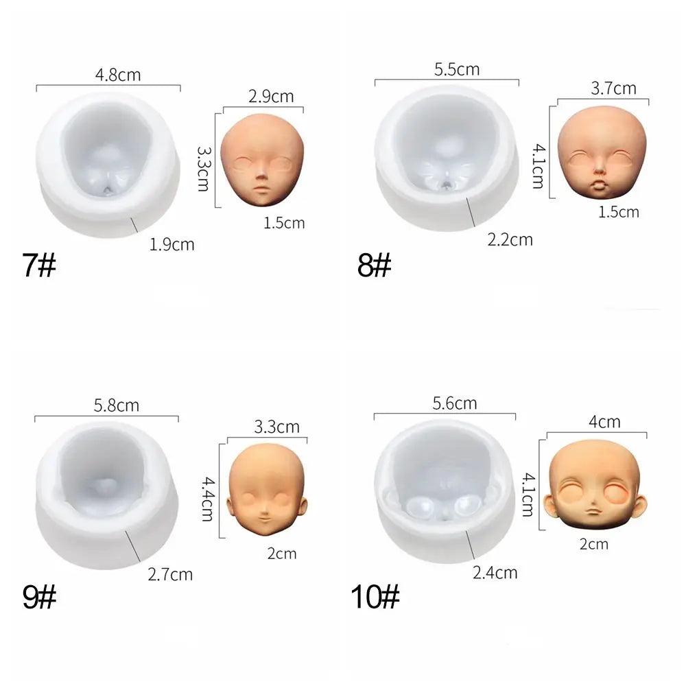 3D Baby Face Silicone Mold – DIY Doll Modification Clay Tool Silicone Craft Mold Richie's