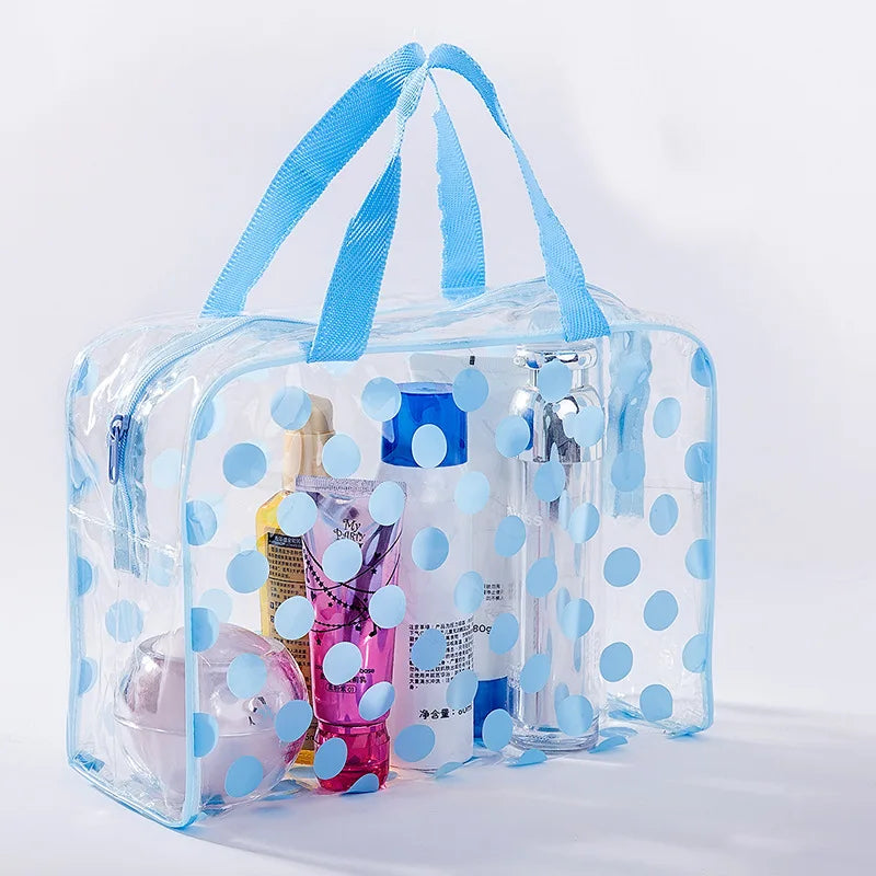 Transparent Polka Dot PVC Makeup Bag – Waterproof Cosmetic Cosmetic Bag Richie's