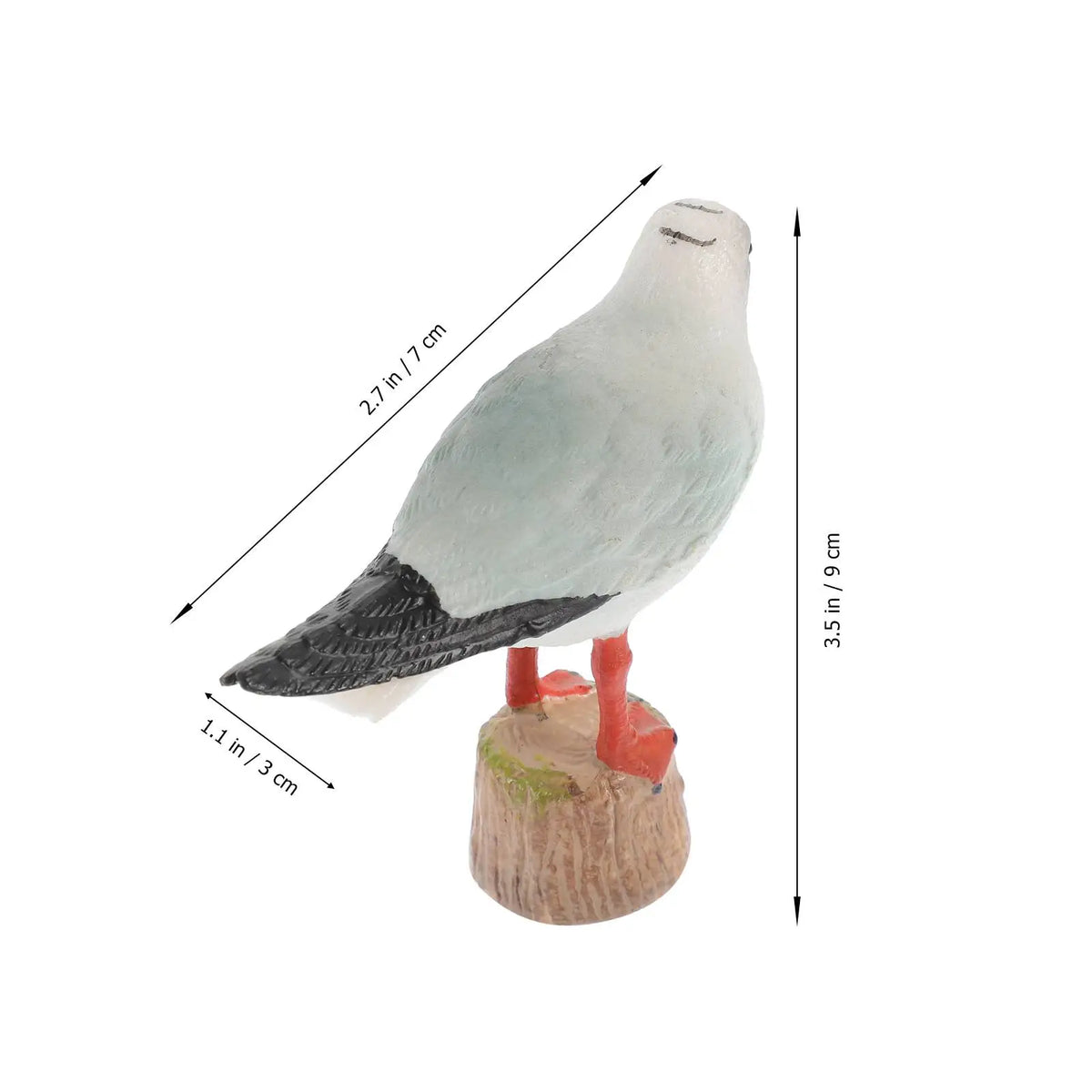 Seagull Figurine Nautical Bird Statue Miniature Home Décor Decorative Figurine Richie's