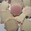 Vintage Embossed Note Cards – Floral & Geometric Textured Paper Embossed Note Cards Richie's 1 box pink