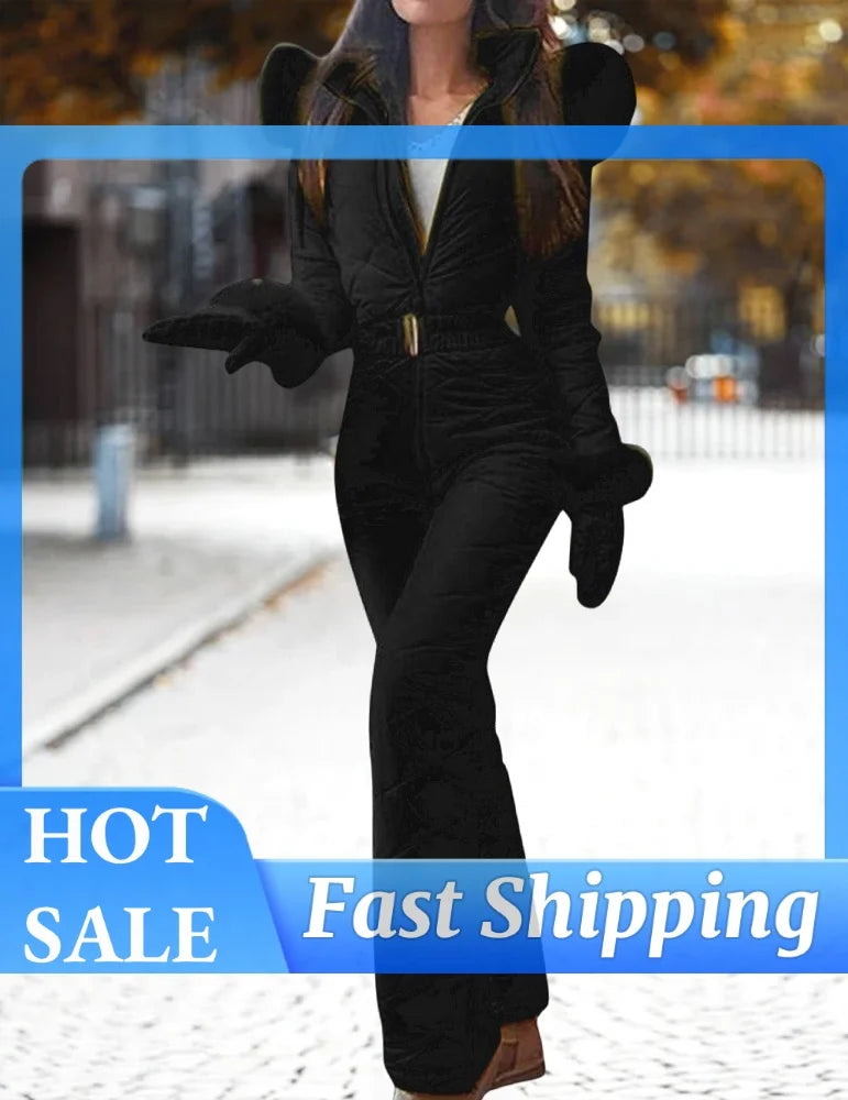 Women's Waterproof One-Piece Ski Jumpsuit | Insulated Snowsuit Women's Ski Jumpsuit Richie's