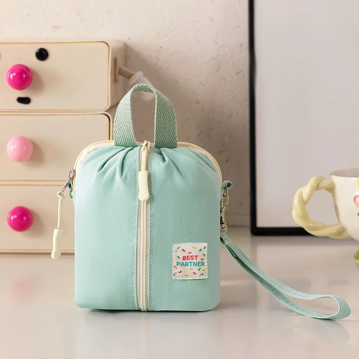 Macaron Portable Organizer Bag – Double-Layer Bag-in-Bag Bag Organizer Pouch Richie's Blue 1 Pc