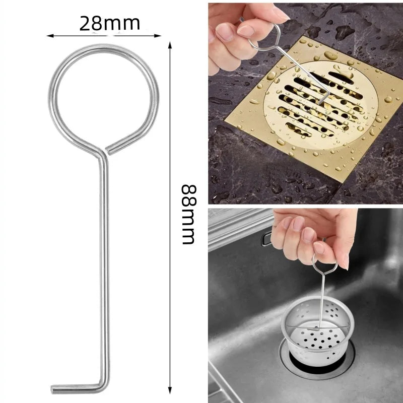 8-Piece Stainless Steel Drain Lifting Hook Key Set Drain Lifting Hook Richie's