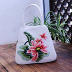 Ethnic Embroidered Floral Canvas Tote Handbag for Women Canvas Tote Handbag Richie's style9