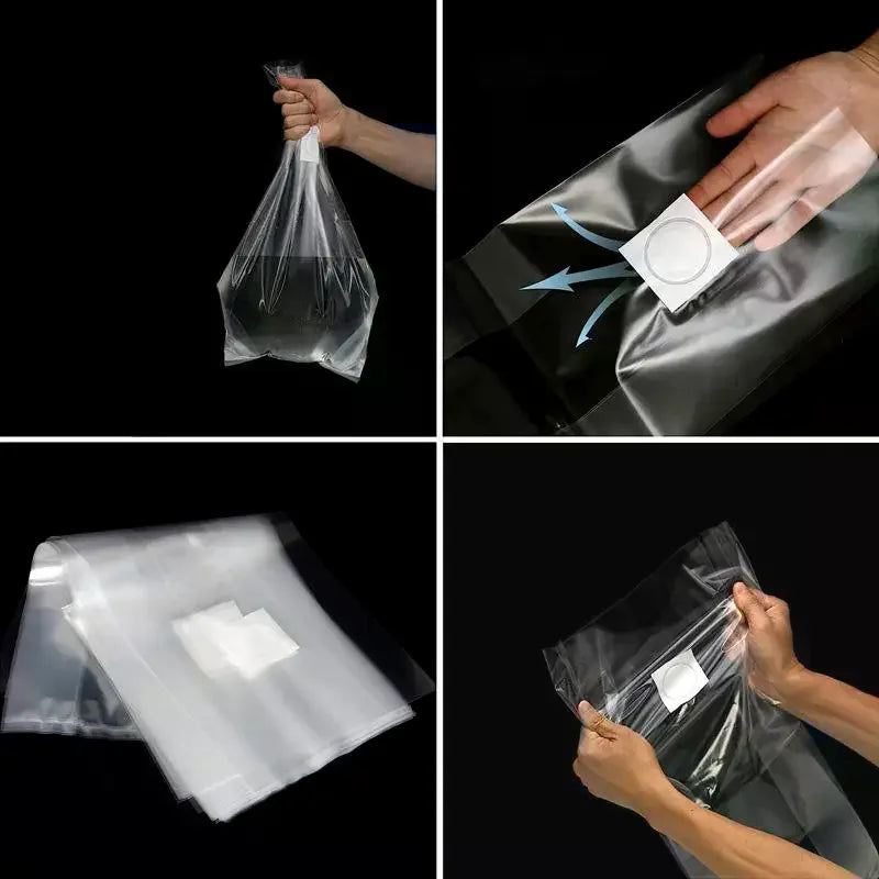 Mushroom Cultivation Bags 10Pcs Transparent Grow Bags Filter Patch Mushroom Grow Bags Richie's