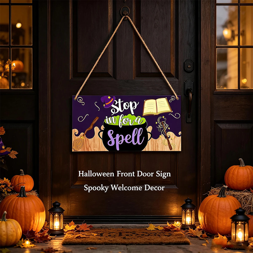Magic Halloween Wooden Wall Plaque with Hanging Door Signs Halloween Wall Plaque Richie's Default Title