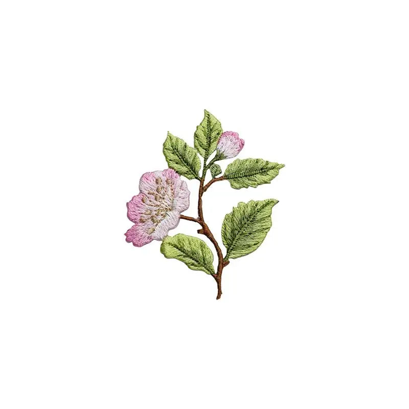 Flower Embroidery Iron-On Patch – DIY Appliqué for Clothes & Bags