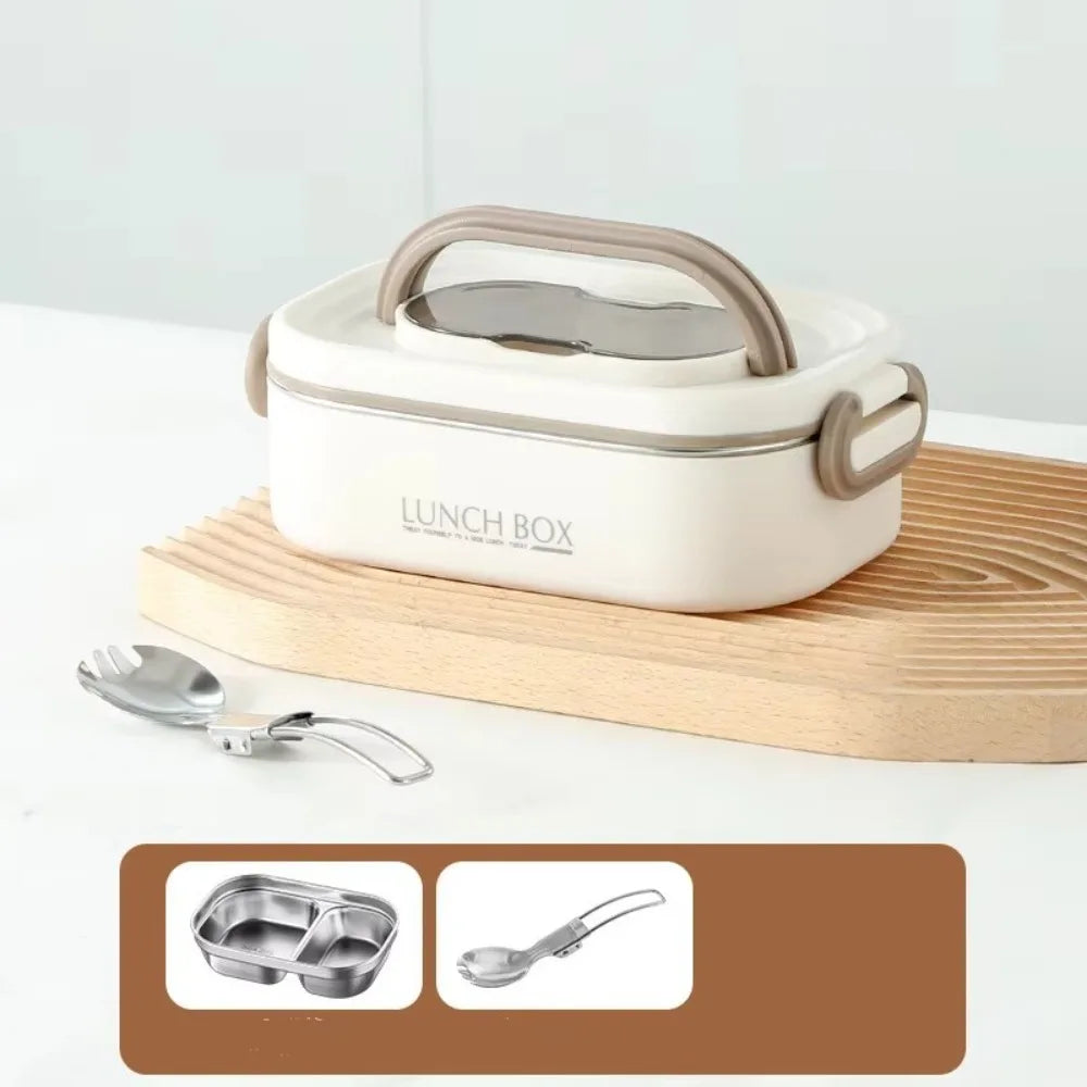Stainless Steel Thermal Lunch Box – Stackable Divided Set Thermal Lunch Box Richie's Khaki 1 Layer