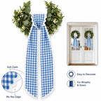 Cloth Wreath Sash Ric Rac Gingham Trim – Basket & Door Décor Decorative Sash Richie's