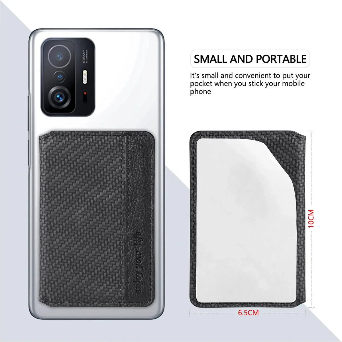 PU Leather Phone Card Holder Adhesive Wallet & Stand Phone Card Wallet Richie's