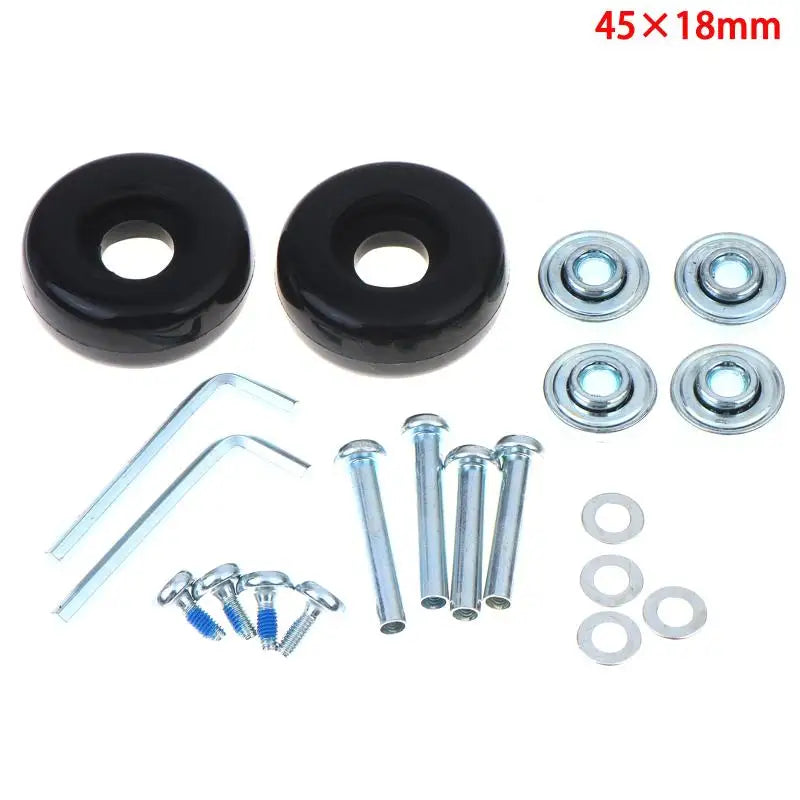 Universal Silent Luggage Caster Wheels Replacement – 2 Pack Luggage Caster Wheels Richie's 45x18mm
