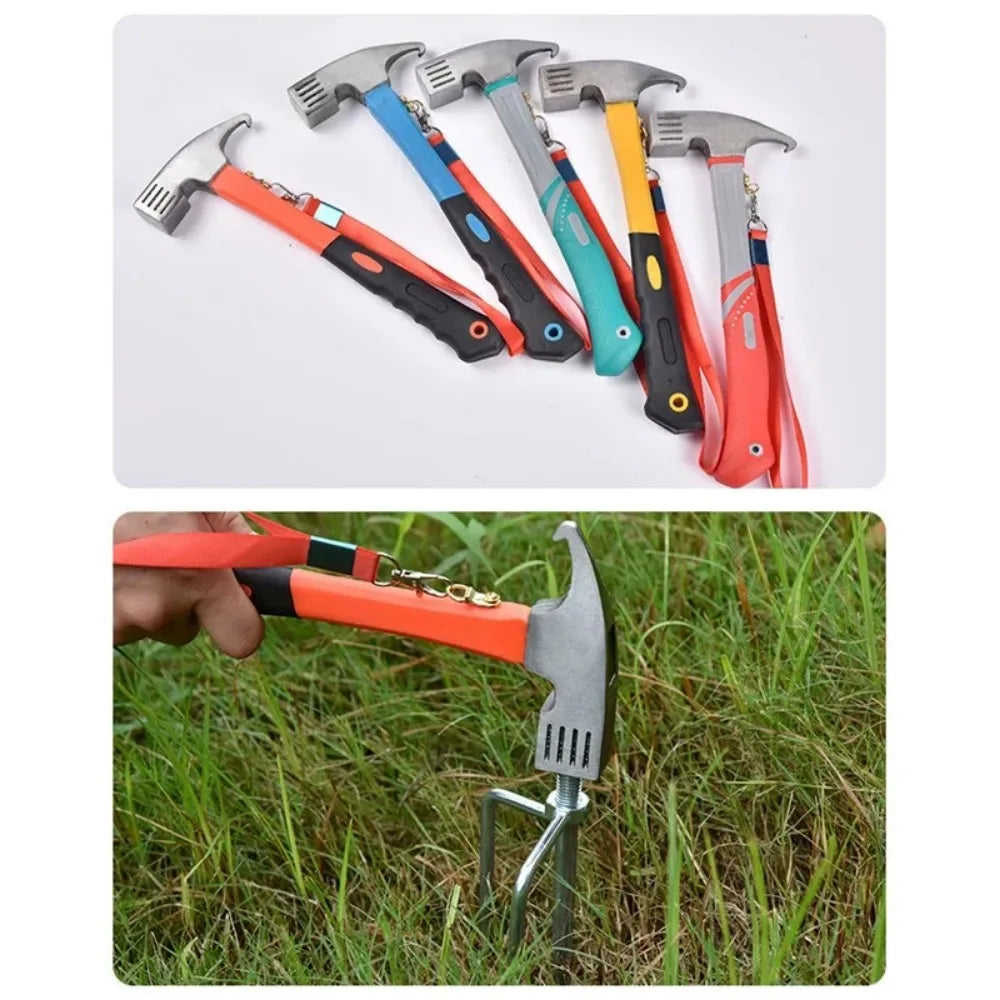 High Carbon Steel Camping Tent Hammer & Nail Puller Tool Camping Hammer Richie's