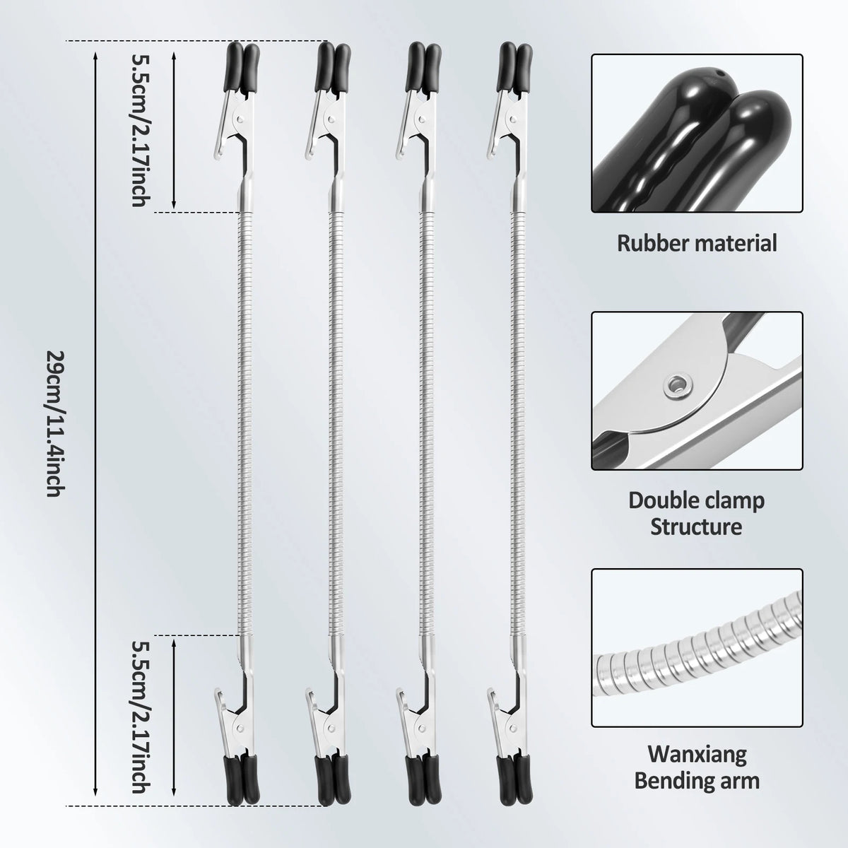 Soldering Helping Hand 8-Piece Flexible Alligator Clip Clamp Set Soldering Clamp Set Richie's 8pcs