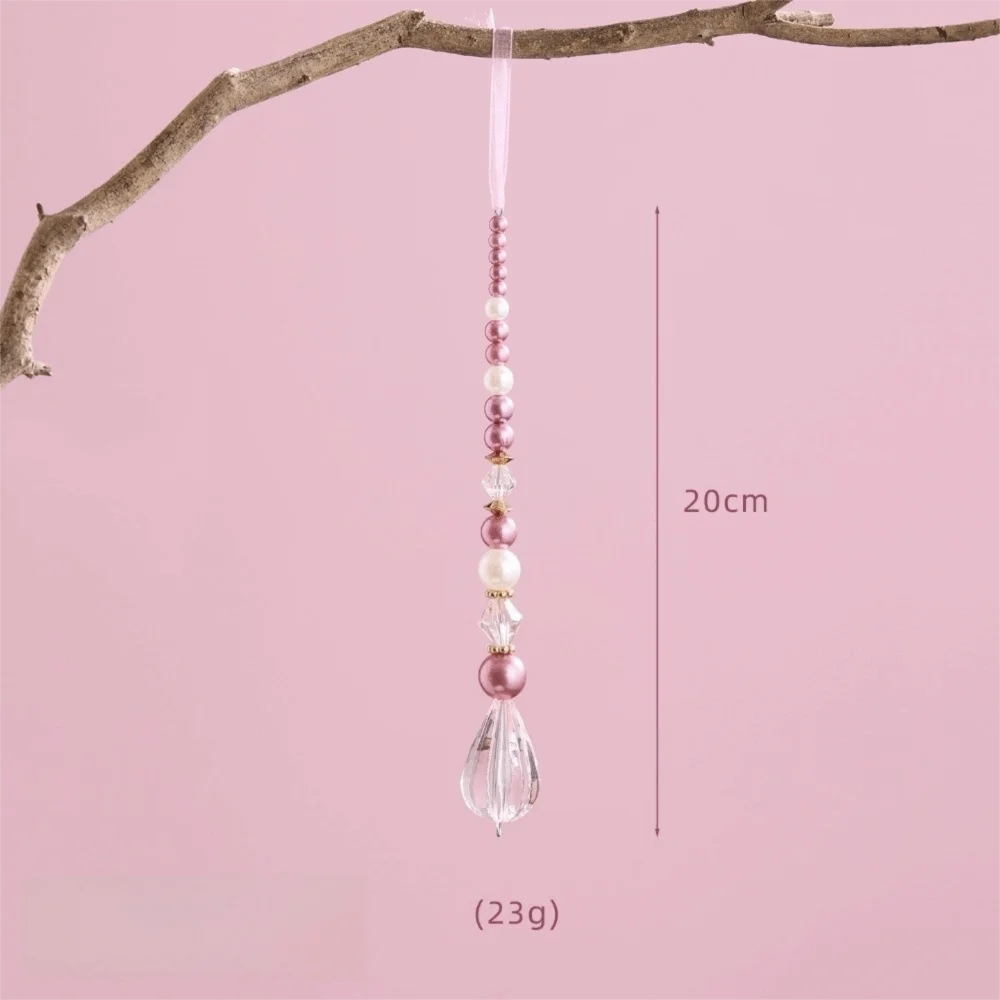 Pink Acrylic Crystal Pendant Christmas Tree Hanging Ornament Christmas Tree Ornament Richie's C