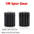 Mod 1 Pinion Spur Gears 10T 12T 14T 45# Steel – 4–7mm Bore Pinion Spur Gear Richie's 6mm 10 Teeth