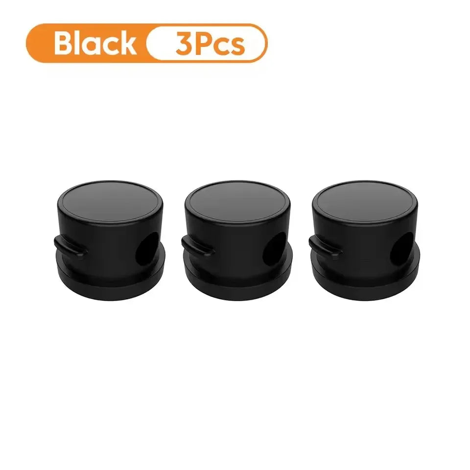 360° Magnetic Cable Clips | Adhesive Wire Organizer Cable Management Clip Richie's Black 3PCS