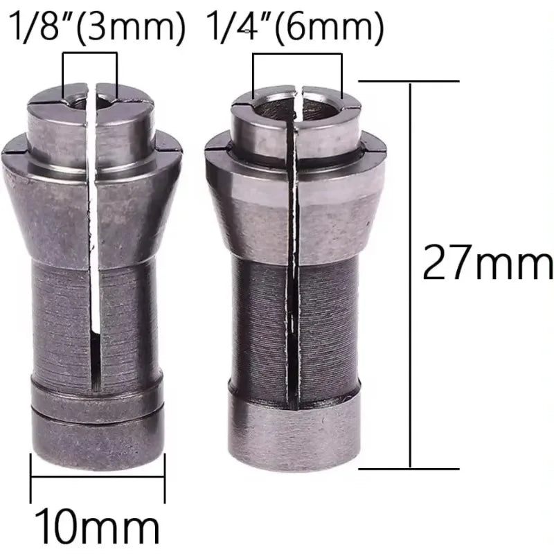 Die Grinder Collet Set 3mm & 6mm – 2-Piece High Carbon Steel Grinder Collet Set Richie's