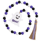 Halloween Wooden Bead Garland Farmhouse Rustic Tassel Décor Halloween Bead Garland Richie's