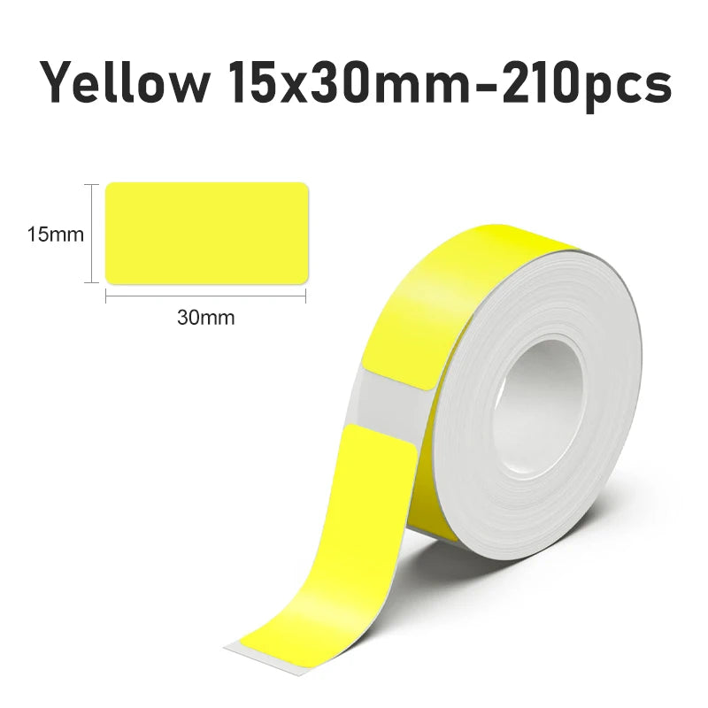 Marklife P15 Thermal Label Paper Roll – Self-Adhesive Stickers Thermal Label Paper Richie's Yellow 15x30mm
