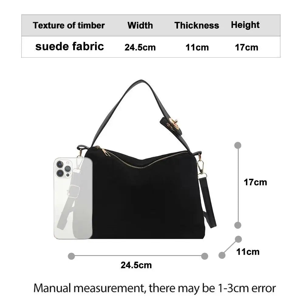 Retro Suede Crossbody Shoulder Bag Women Vintage Hobo Purse Crossbody Shoulder Bag Richie's