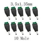 DC 3.5x1.35mm Power Connectors Male Female Screw Terminal Adapter 10pc DC Power Connector Richie's 10 Male