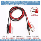 Banana Plug to Crocodile Clip Test Wire Set – Red & Black Test Lead Set Richie's A to B 1 Pair