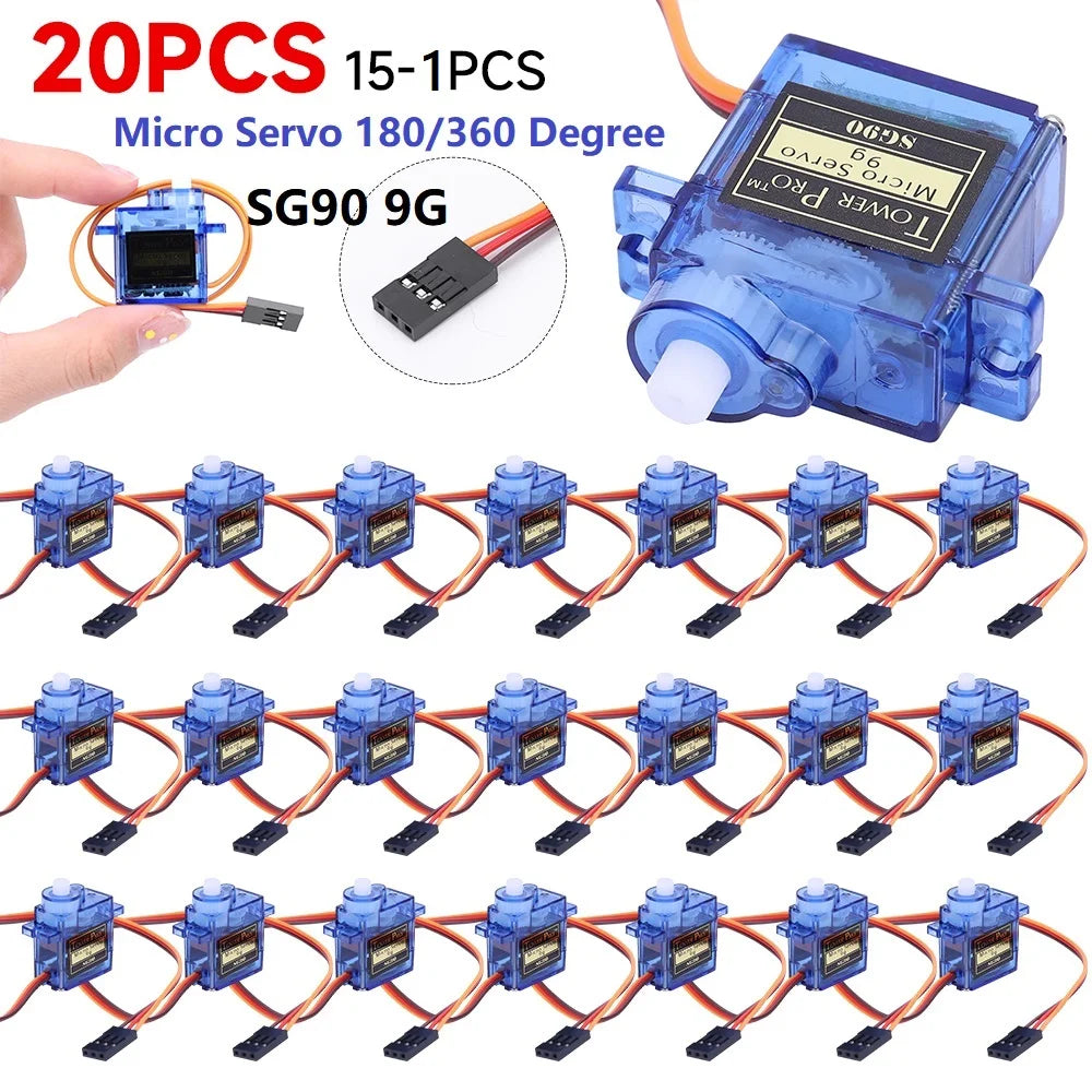SG90 9G Micro Servo Motor 180°/360° for RC Planes & Robots Micro Servo Motor Richie's 180 Degree 3PCS