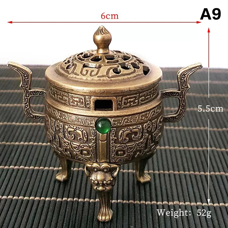 Chinese Style Alloy Incense Burner Bowl with Handle | Yoga Decor Incense Burner Richie's A9