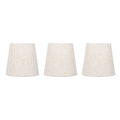 3-Pack Flaxen Linen Clip-On Lamp Shades 4.3" | E14 Compatible Fabric Lamp Shade Richie's Flaxen