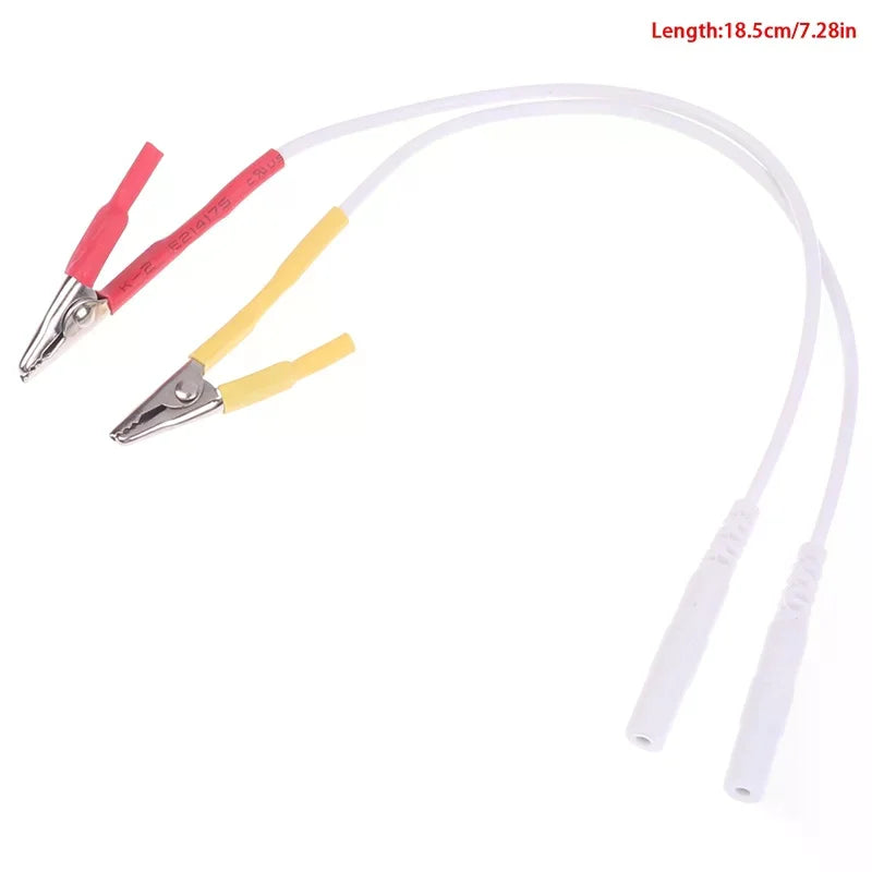 10Pcs TENS EMS Alligator Clip Electrode Cables 2mm Pin Accessories Electrode Clip Cables Richie's