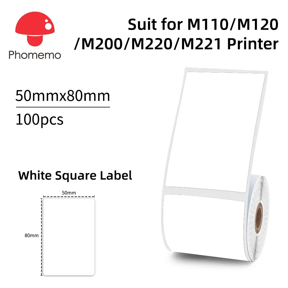 Waterproof Thermal Labels 40x30mm for Phomemo M110 M200 Printers