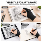 Artist Two-Finger Drawing Gloves – Smudge-Proof Tablet Gloves Artist Drawing Gloves Richie's