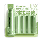 Push-Pull Triangle Gradient Pencil Eraser Set | 4 Cores Pencil Eraser Set Richie's green