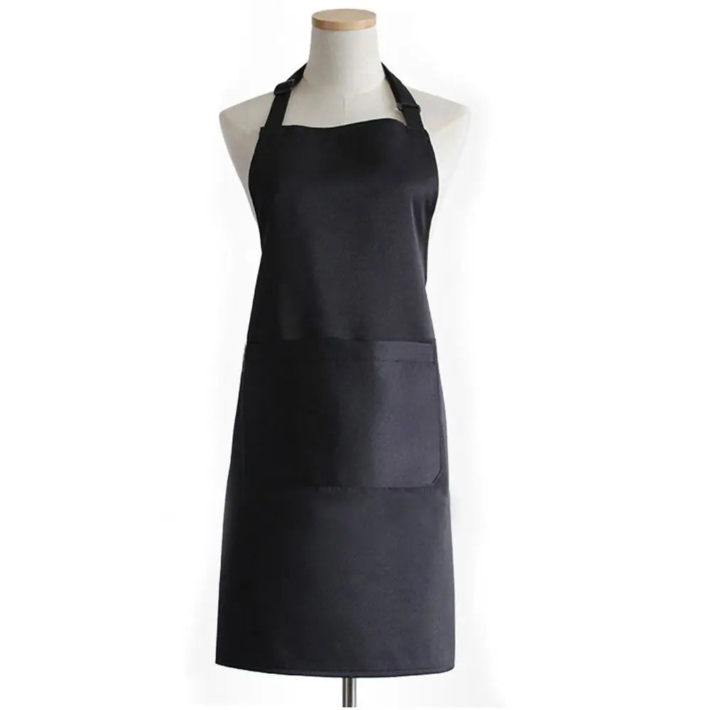 Waterproof Canvas Apron Large Pocket – Adjustable Unisex Black Work Apron Richie's