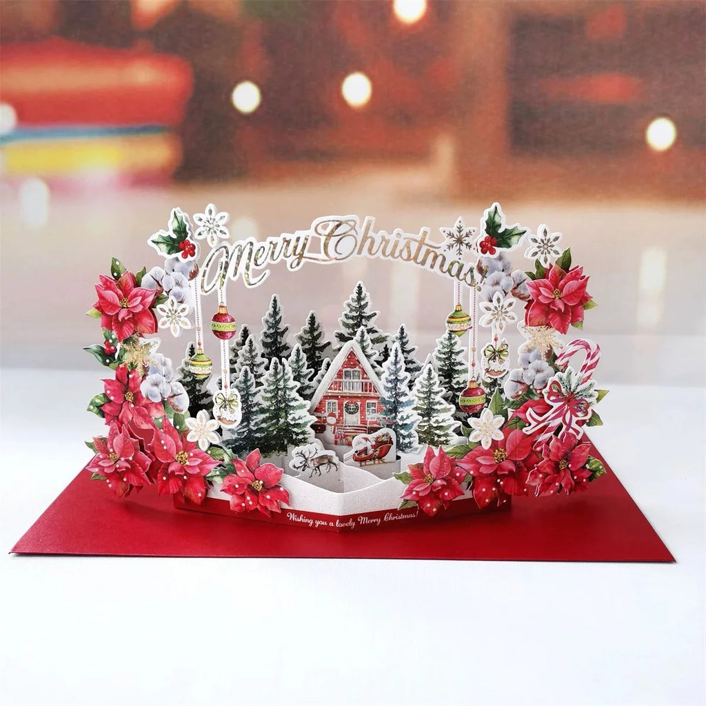 Christmas 3D Pop-Up Santa Claus Greeting Card | Festive Gift Pop-Up Greeting Card Richie's 1pc