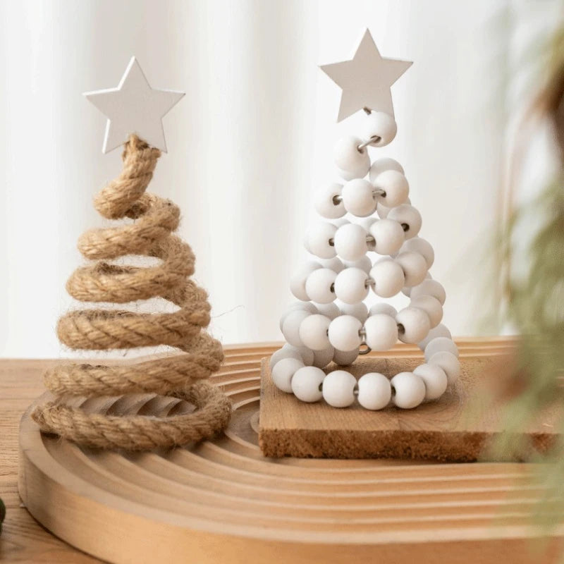 Nordic Wooden Christmas Tree Desktop Ornament | Holiday Decor Christmas Tree Ornament Richie's