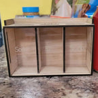 Wooden 3-Compartment Coin Bank Box with Removable Lid Wooden Coin Bank Richie's