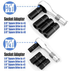 8-Piece Thread Tap Socket Set 1/4" & 3/8" Drive Adapter Kit Tap Socket Set Richie's