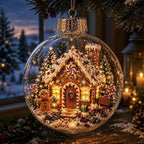 Light-Up Acrylic Christmas Ball Ornament 8CM Santa Claus Christmas Ball Ornament Richie's Style-5