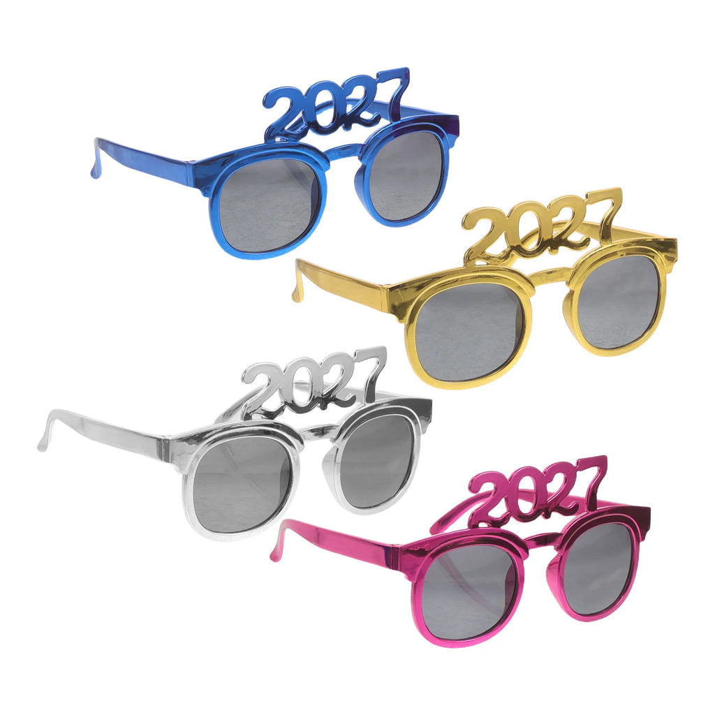 4Pcs 2027 New Year Party Sunglasses & Photo Booth Props Party Prop Glasses Richie's