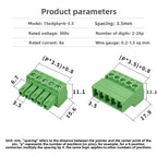 15EDGK PCB Screw Terminal Block 2–24 Pin Plug-In Connector Set PCB Terminal Block Richie's