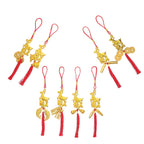 8Pcs Chinese Zodiac Goat Tassel Pendants Feng Shui Charms 2027 Feng Shui Hanging Charm Richie's