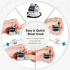 4-Digit Hand Tally Counter Clicker – Pack of 10 Hand Tally Counter Richie's