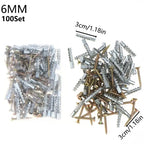 100-Set Wall Anchors & Screws 6mm 8mm – Metal Expansion Plugs Wall Anchor Kit Richie's 100Pcs 6mm