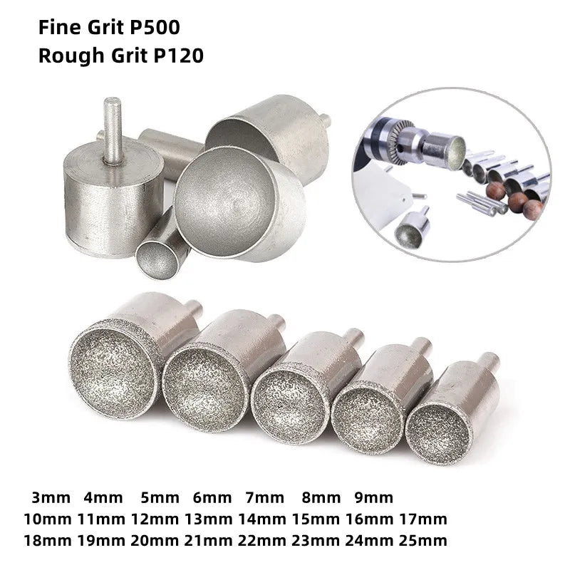 Spherical Concave Grinding Head 3–25mm | Rotary Tool Burr Rotary Abrasive Burr Richie's