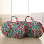 Women's Embroidered Ethnic Floral Clutch Bag & Bra Travel Case Embroidered Clutch Bag Richie's as shown