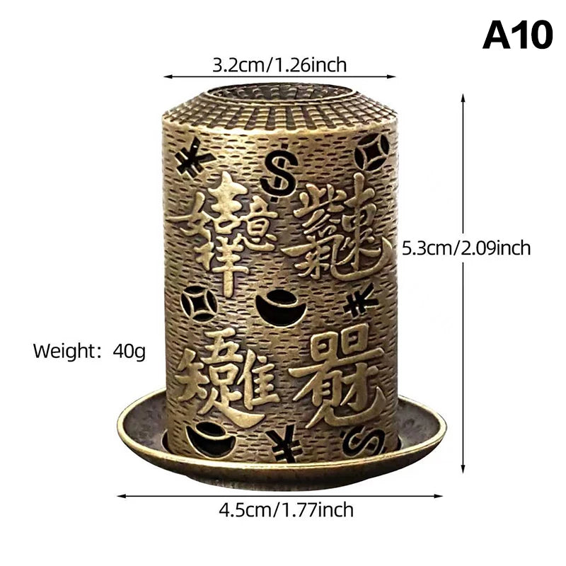 Chinese Style Alloy Incense Burner Bowl with Handle | Yoga Decor Incense Burner Richie's A10