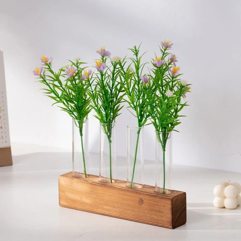 Wooden Stand Hydroponic Vase – Test Tube Minimalist Planter Hydroponic Vase Richie's