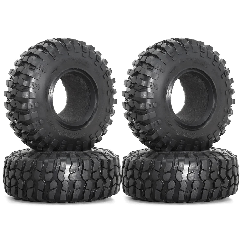 4PCS 1.9" Rubber Tires for 1/10 RC Rock Crawler Truck RC Crawler Tires Richie's 4pcs No plug